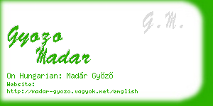gyozo madar business card