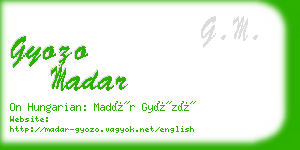 gyozo madar business card
